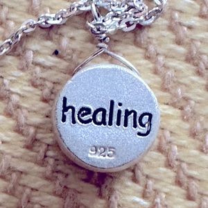 Healing silver necklace 16” chain